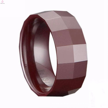 Joyería de los anillos de cerámica de Brown al por mayor de la mejor marca de encargo